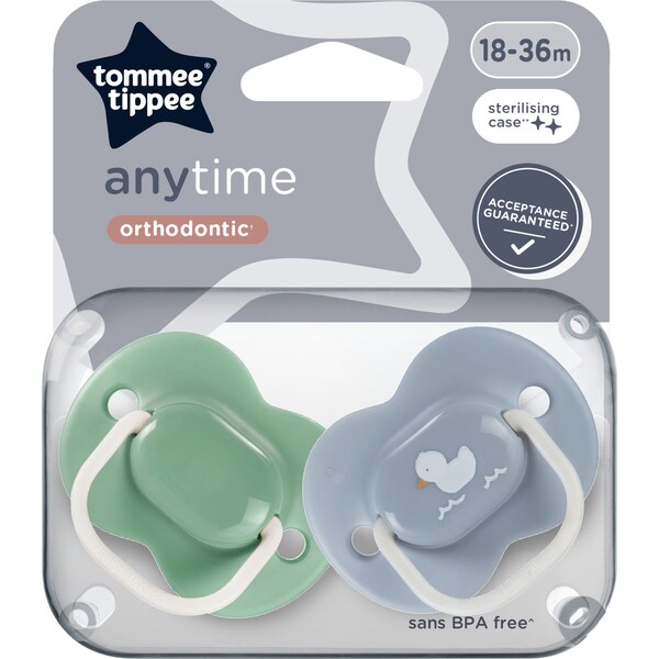 Tommee Tippee Anytime Orthodontic Soothers 18-36 Months 2 Pack