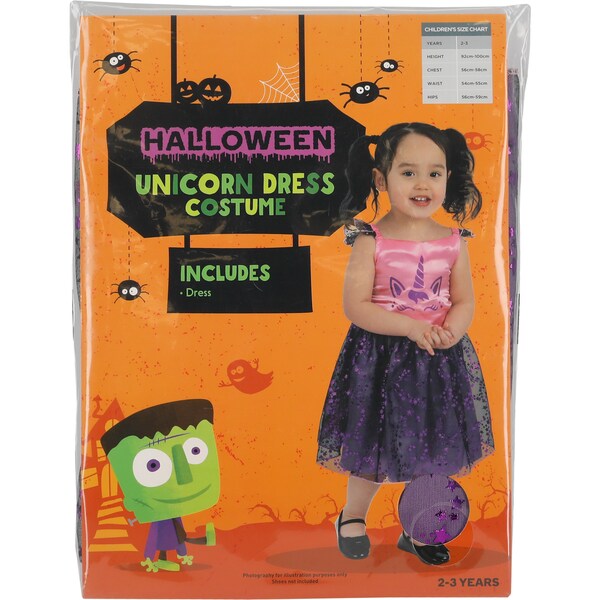 Halloween Toddler Costume Unicorn Dress Size 2 - 3 Years each