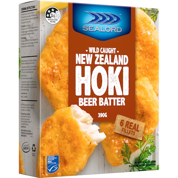 Sealord  Hoki Beer Batter  6pk 390g