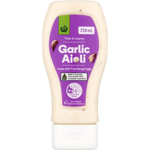 Woolworths Garlic Aioli 250ml bunch