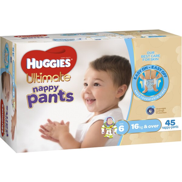 Huggies Ultimate Nappy Pants Junior Boy Jumbo 45 Pack