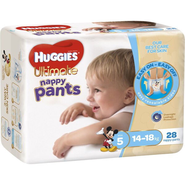 Huggies Ultimate Nappy Pants Bulk Boys Walker 28pk