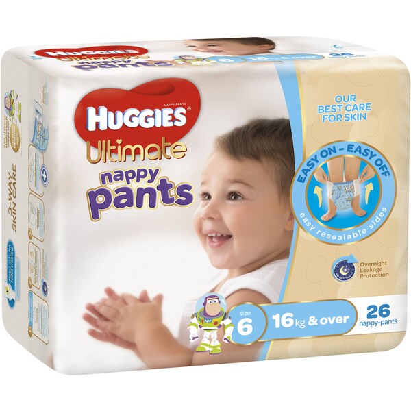 Huggies Ultimate Nappy Pants Bulk Boys Junior 26 Pack