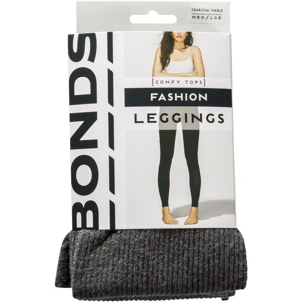 Bonds Rib Legging Charcoal Marle m/l Each