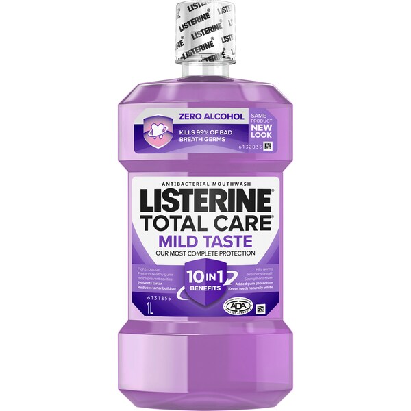 Listerine Mouthwash Total Care Zero Alcohol 1L