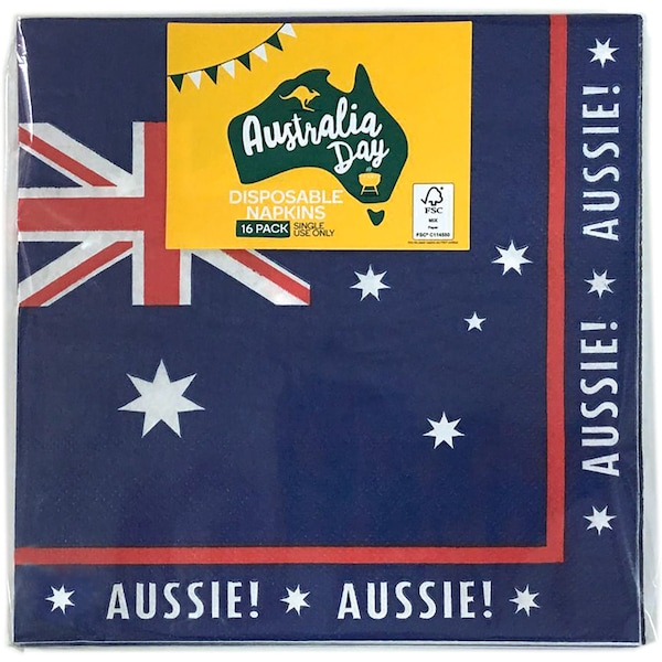 Australia Day Disposable Napkins 16 Pack