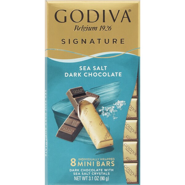 Godiva Sea Salt Dark Cholcolate Signature Mini Bars 90g