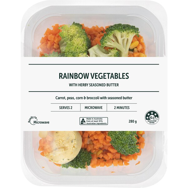 Rainbow Vegetables With Herby Seasoned Butter 280g