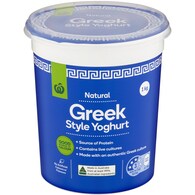 Woolworths Natural Greek Style Yoghurt