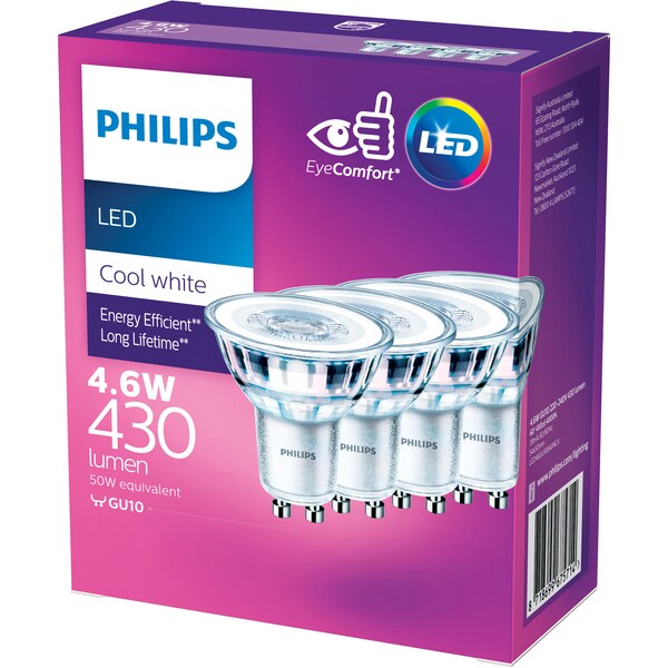 Philips Led Gu10 Cool 4 Pack