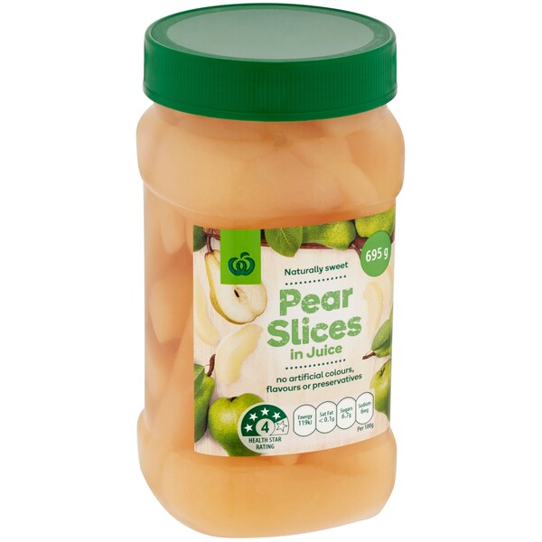 Woolworths Pear Slices In Juice 695g