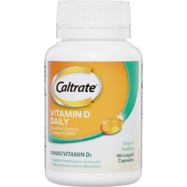 Caltrate Vitamin d Bone & Muscle Health 1000iu 180 Pack