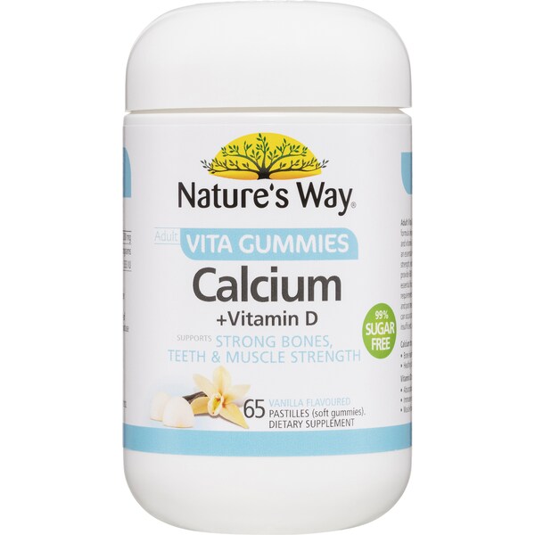 Nature's Way Sugar Free Adult Gummies Calcium 65 pack