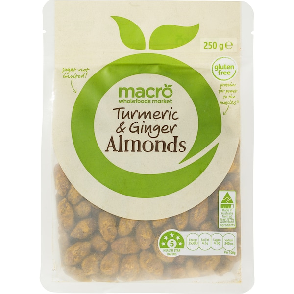 Macro Tumeric & Ginger Almonds 250g