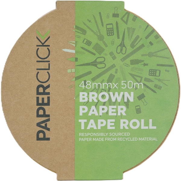 Paperclick Brown Paper 48mm x 50m Tape Roll each