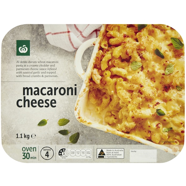 Woolworths Family Classics Macaroni & Cheese Chilled Meal 1.1kg