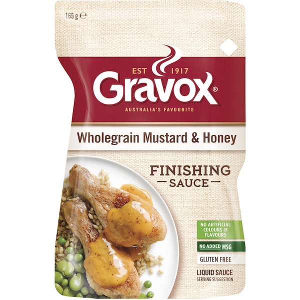 Gravox Wholegrain Mustard & Honey Finishing Sauce Liquid Pouch 165g