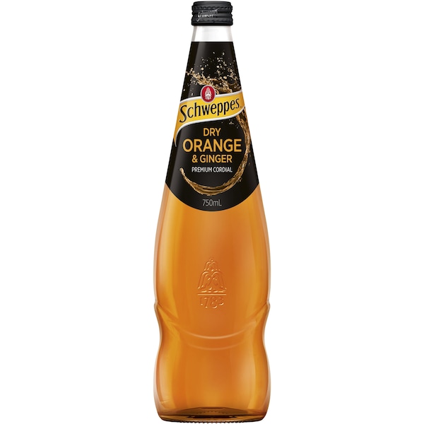 Schweppes Cordial Dry Orange Ginger 750ml