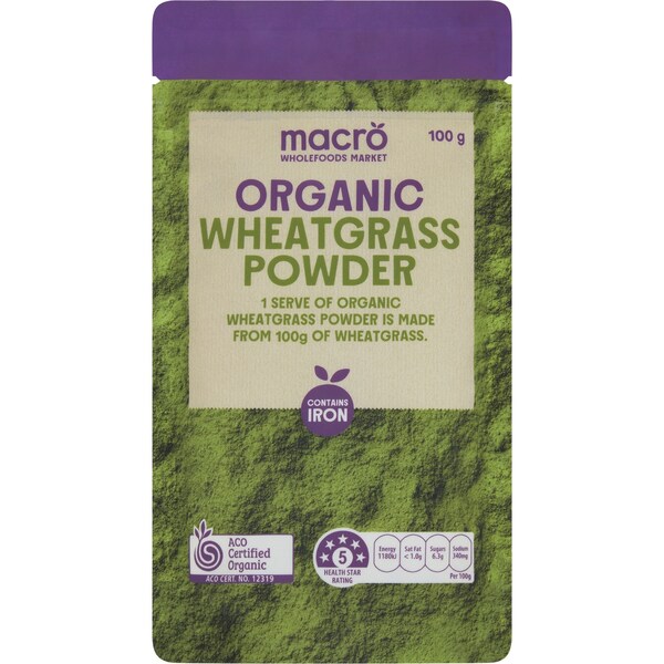 Macro Organic Wheatgrass Powder 100g