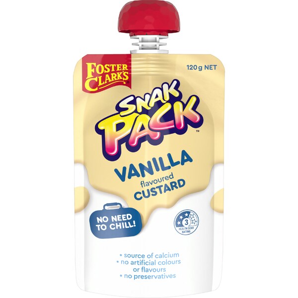 Foster Clark's Snak Pack Vanilla Flavoured Custard Pouch 120g
