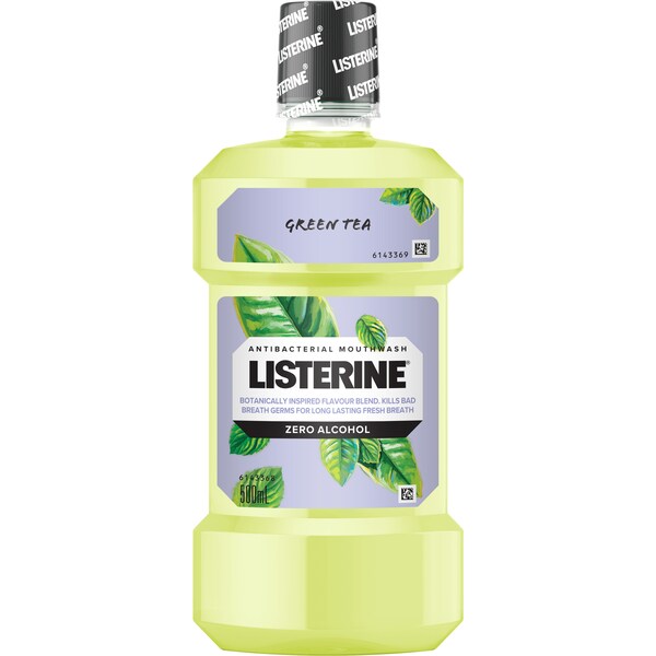 Listerine Mouth Wash Zero Alcohol Green Tea 500mL