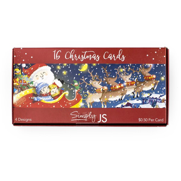 John Sands Christmas Cards Santa 15 Pack