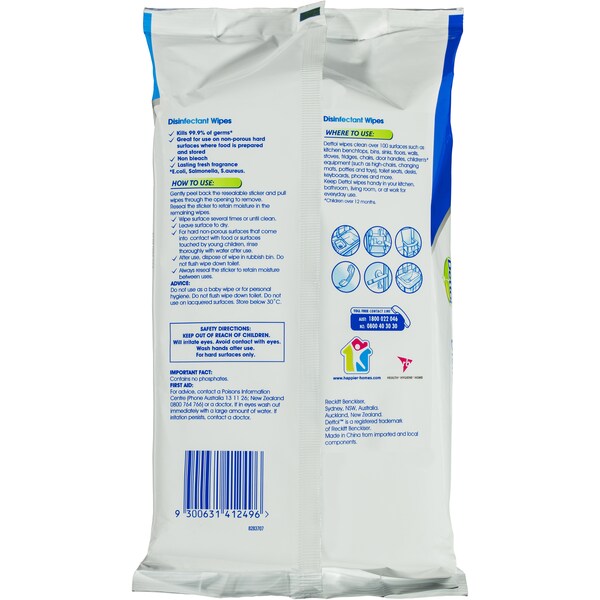 Dettol Anti-Bacterial Surface Wipes 90 Pack