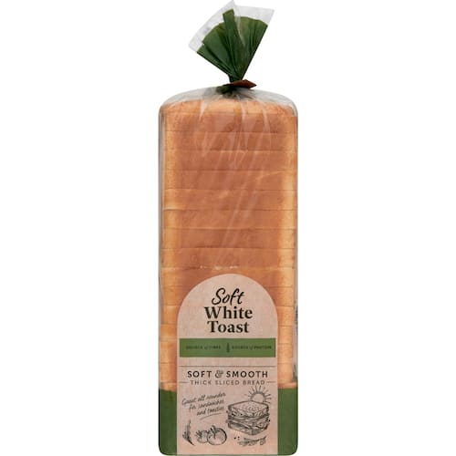 Whtte Toast Woolworths White Soft Toast Bread 650g | bunch