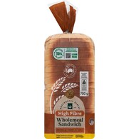 Woolworths Wholemeal Sandwich Hi-Fibre Bread