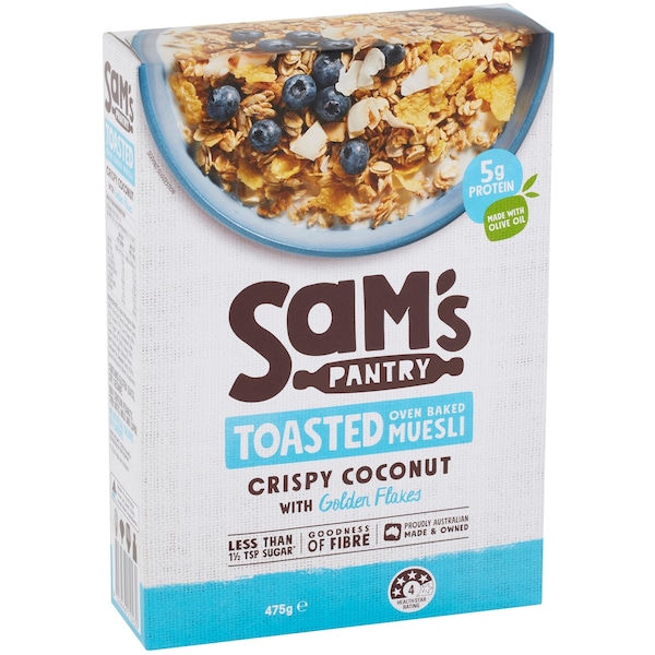 Sam's Pantry Crispy Coconut With Golden Flakes Toasted Muesli 475g