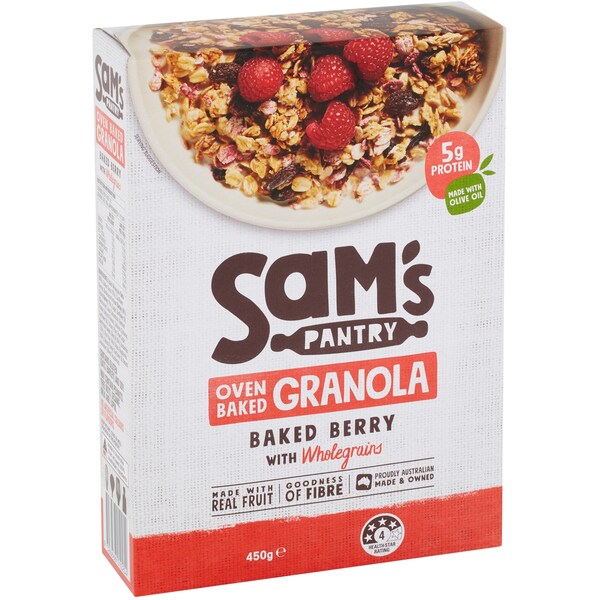 Sam's Pantry Berry Baked Granola With Infused Wholegrains 450G