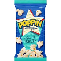 Poppin Microwave Popcorn Sea Salt Flavour