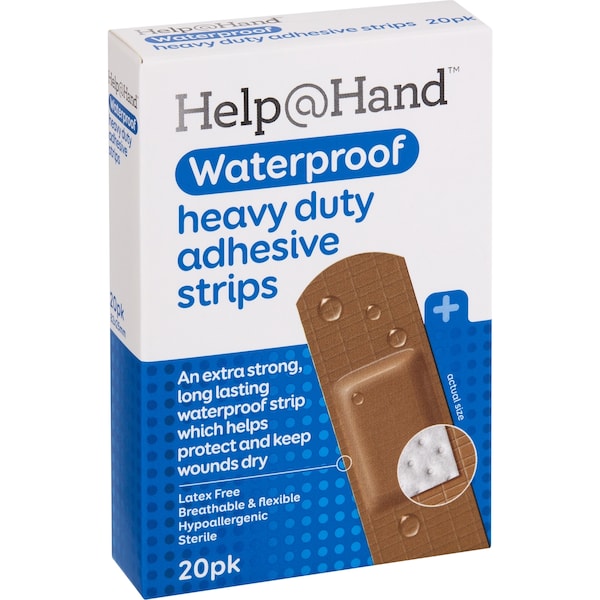 Help@Hand Waterproof Heavy Duty Adhesive Strips 20 pack