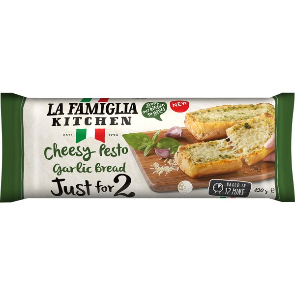 La Famiglia Kitchen Cheesy Pesto Garlic Bread For Two 190g
