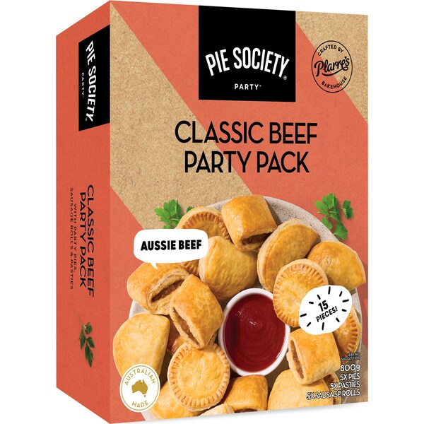 Pie Society Classic Beef Party Pack 800g