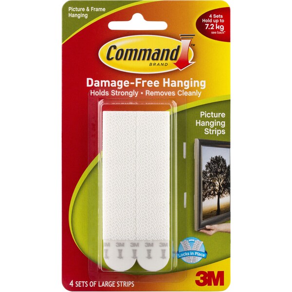 3M Command Picture Hanging Strips Large 4 pack