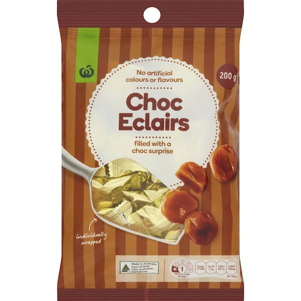 Woolworths Chocolate Eclair 200g