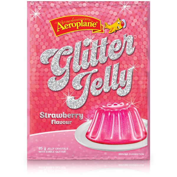 Aeroplane Glitter Jellystrawbery 85g