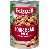 Edgell Four Bean Mix Picked & Soaked Canned Legumes