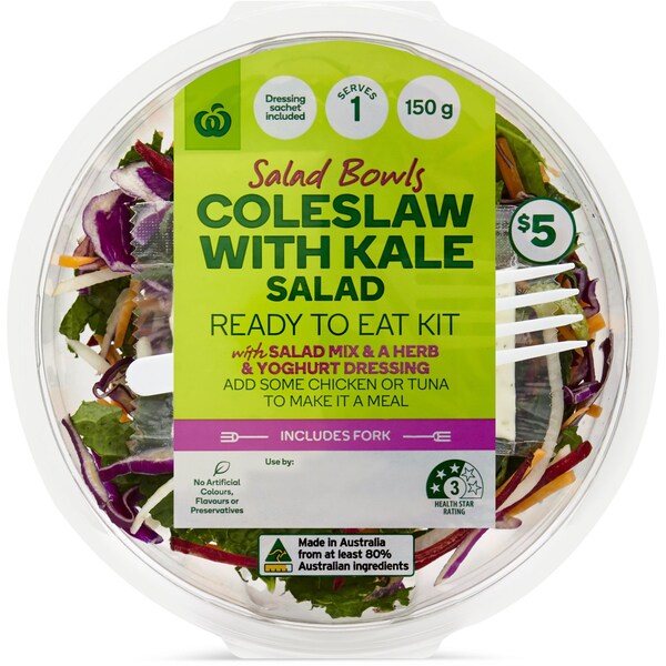 Woolworths Coleslaw With Kale Salad 150g