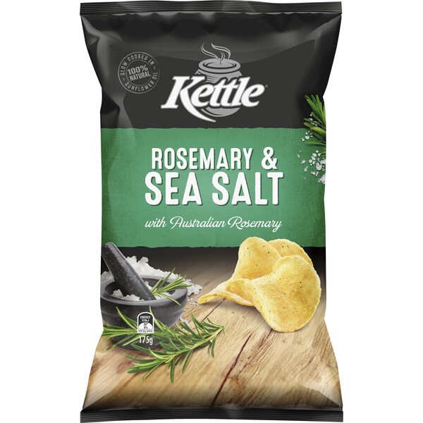 Kettle  Sea Salt & Rosemary Chips  175g