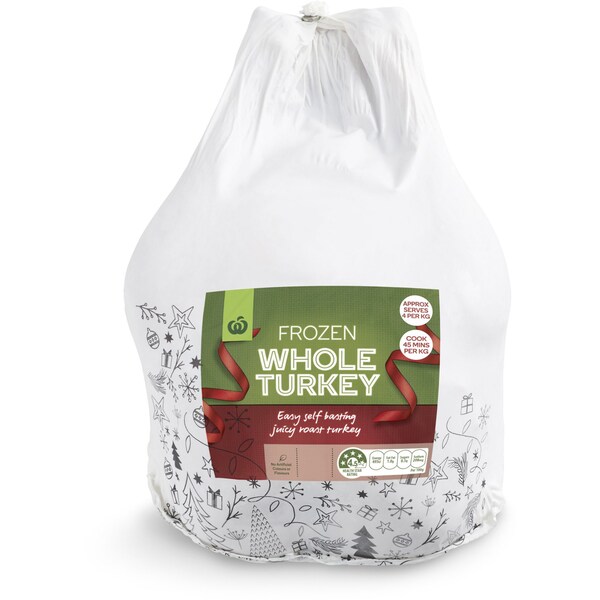 Woolworths Frozen Turkey Whole 4.5kg