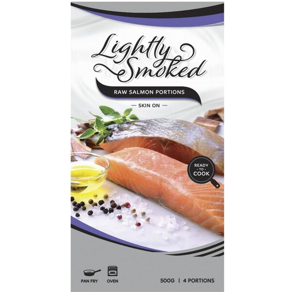 Ocean Chef Raw Salmon Portions Lightly Smoked 500g
