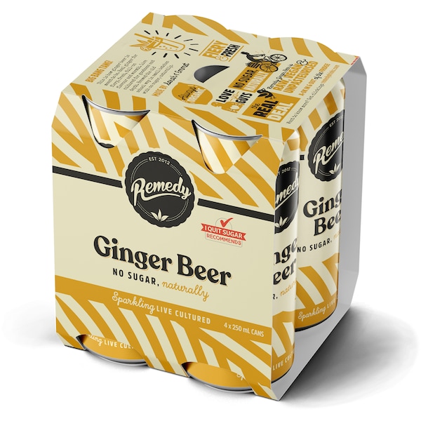Remedy Organic Ginger Beer 250ml x4 Pack