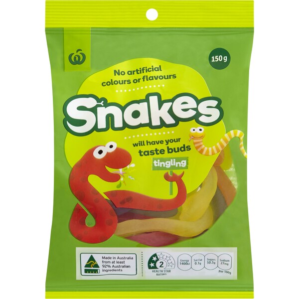 Woolworths Snakes 150g