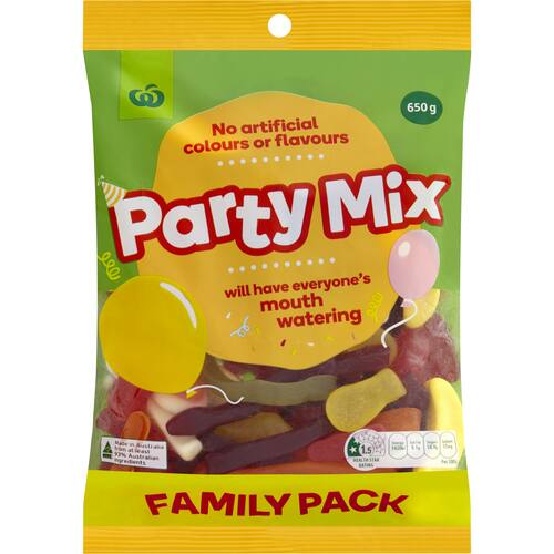 Woolworths Lolly Party Mix 650g bunch