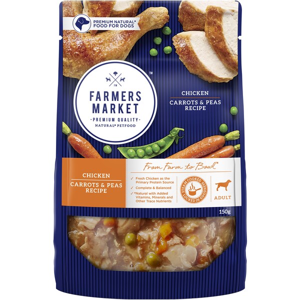 Farmers Market Chicken Carrots & Peas Recipe Wet Dog Food 150g