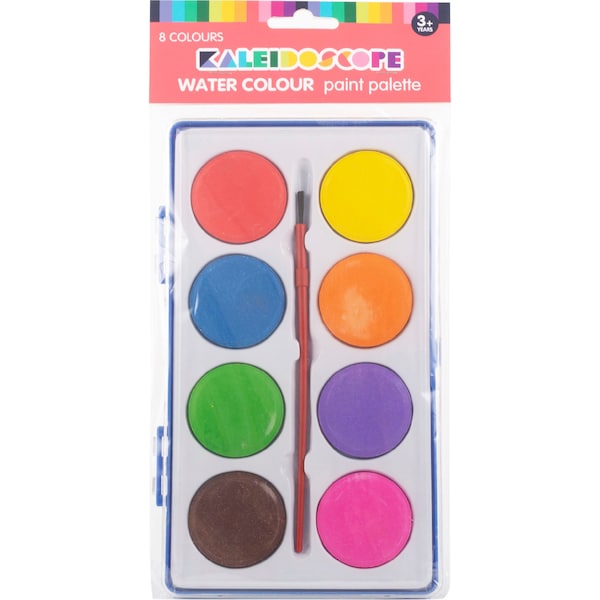 Kaleidoscope Watercolour Paint Pallete Tray of 8 each