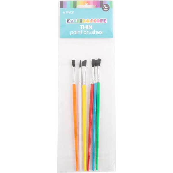 Kaleidoscope Thin Paint Brushes 6 pack