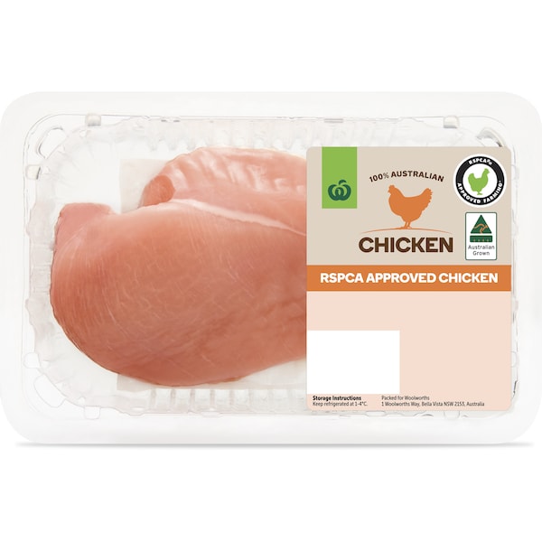 Woolworths Rspca Chicken Breast Fillet 250g - 500g